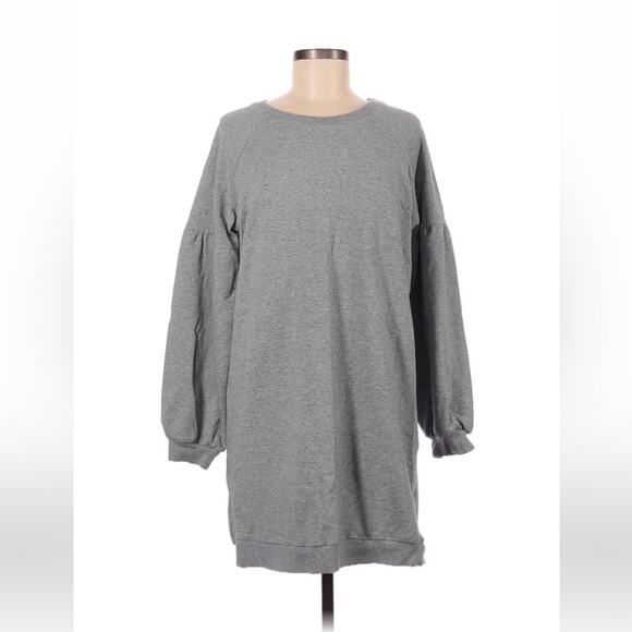 BLQ oversized grey sweatshirt tunic dress, size 1 - Picture 1 of 9